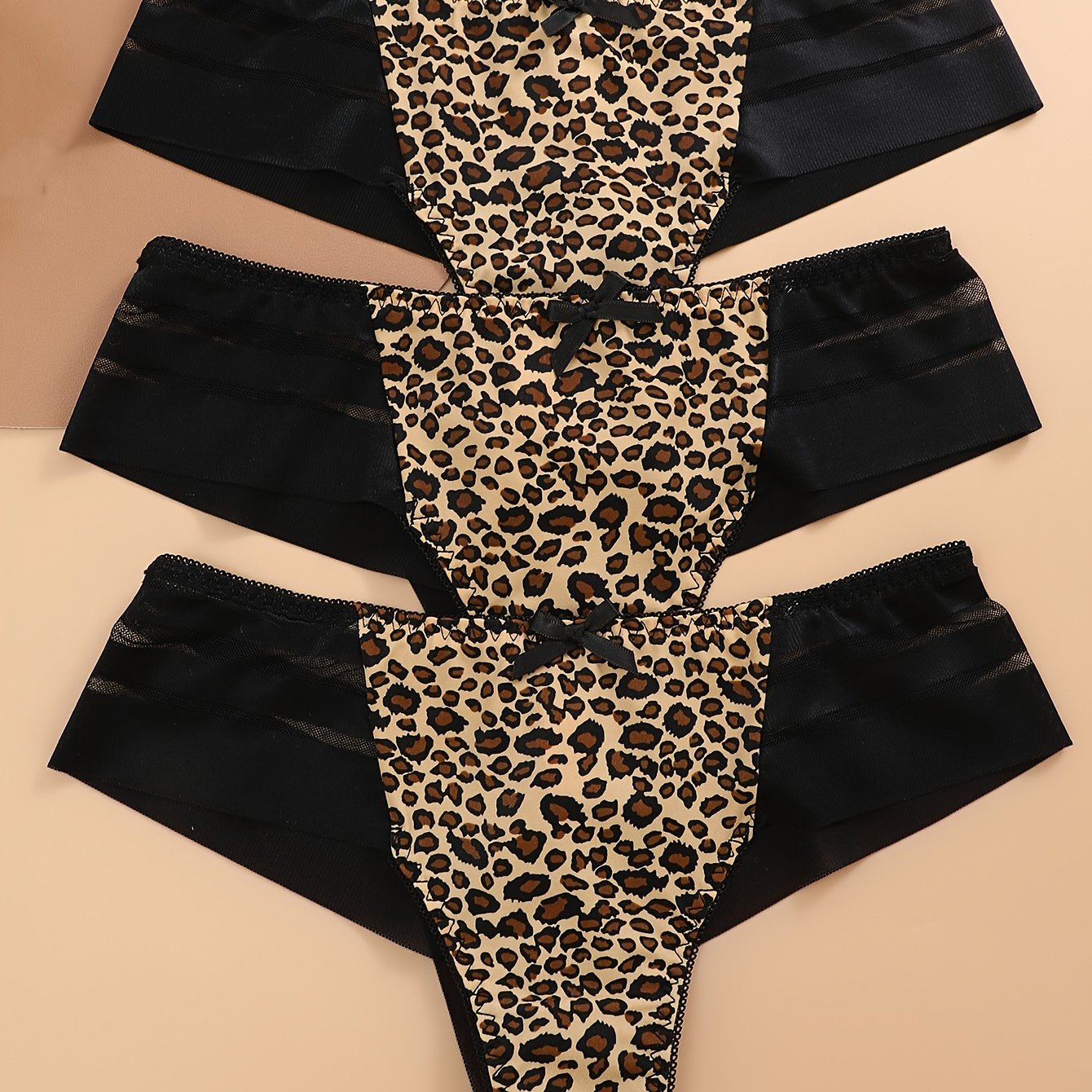 Women’s Lace Thongs Set 3 Pack Breathable Mesh Low-Rise G-String Underwear