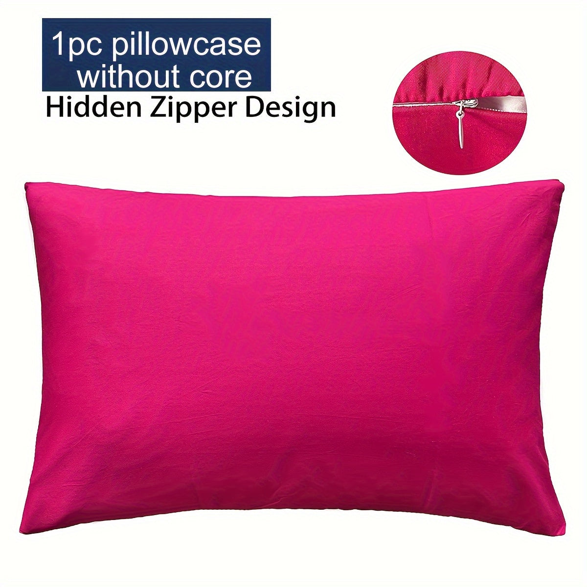 Fundas de almohada de algodón con cierre de cremallera, suaves y cómodas para dormitorio y decoración del hogar