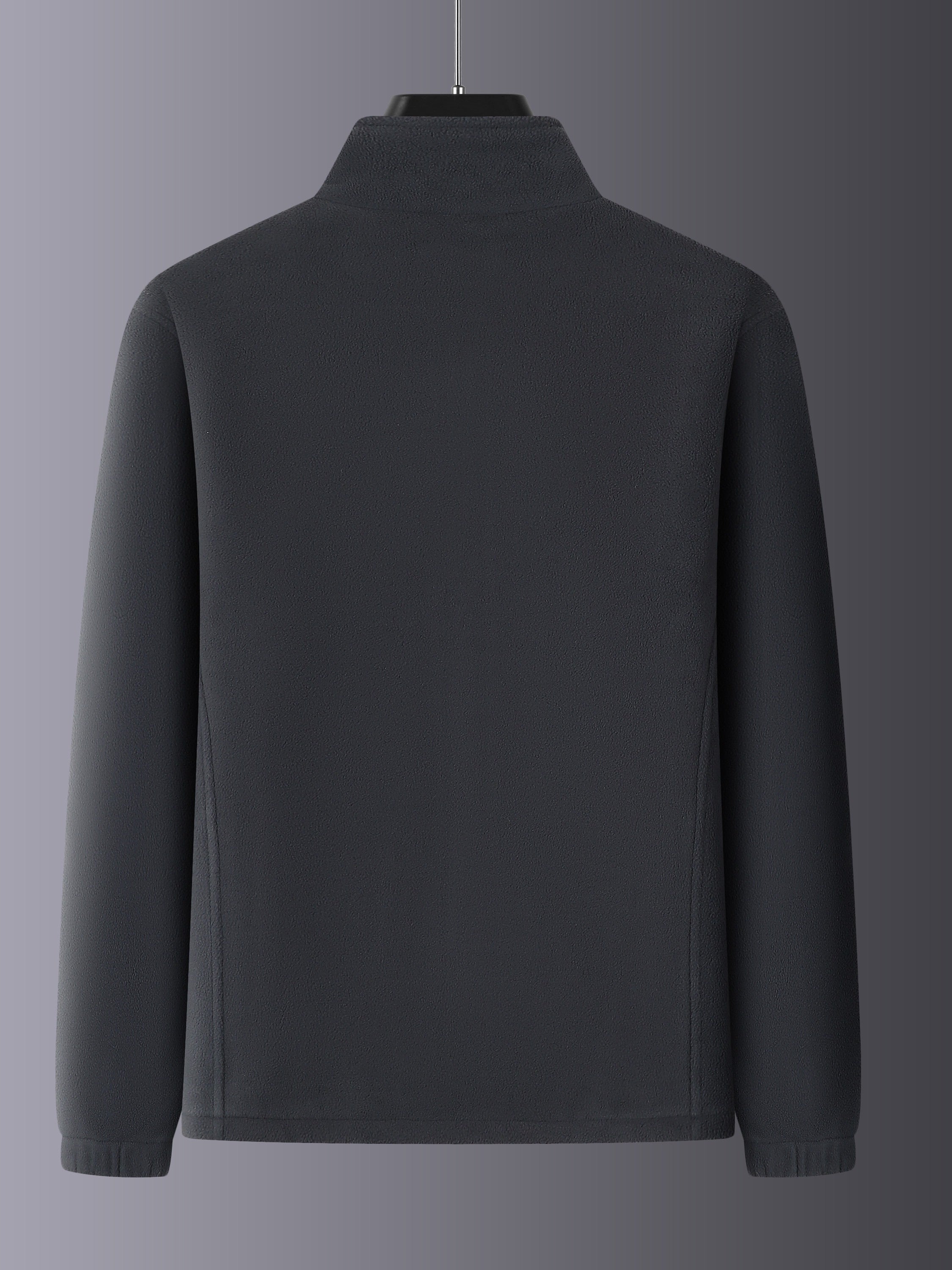 Men's Polar Fleece Zip-Up Jacket for Fall Winter Outdoor Casual Hiking