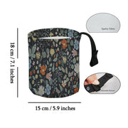 Floral and Strawberry Print Car Trash Can Hanging Garbage Bin for Car Kitchen Camping