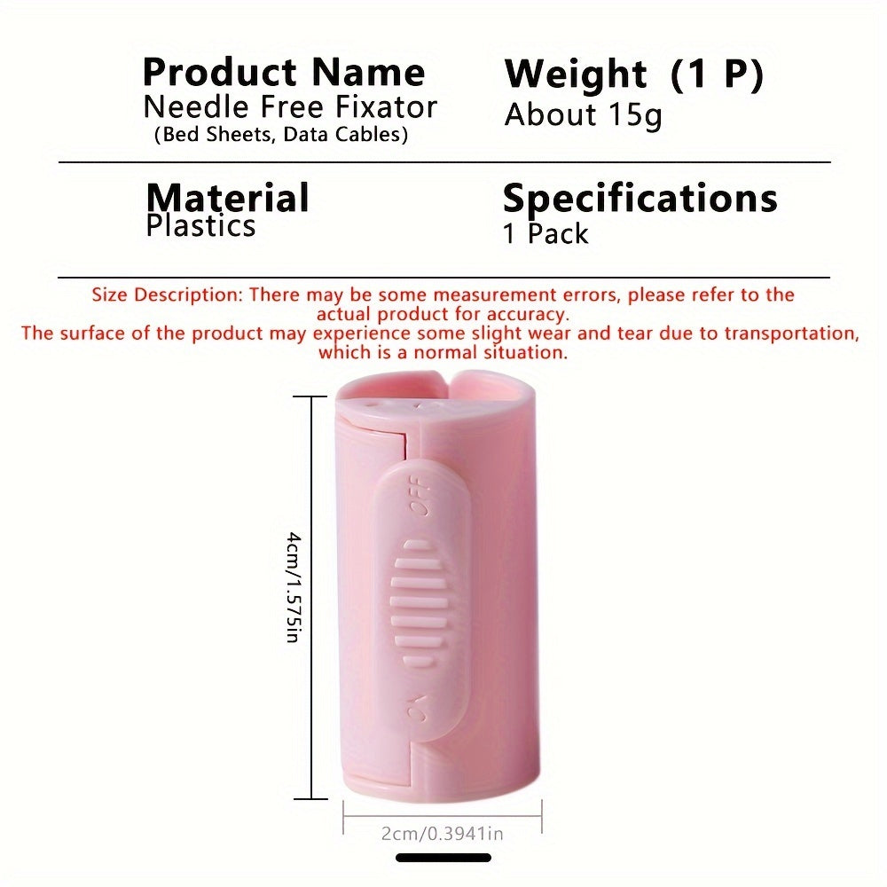 Multi-Purpose Needle-Free Clip for Bed Sheets Cables and Kitchen Items