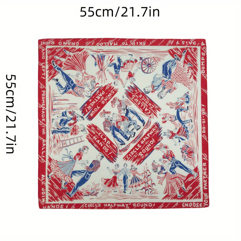 Erkaklar uchun Qizil Vintage ilhomlangan Nilon Bandana, Velosiped va Ko'cha Raqsi uchun