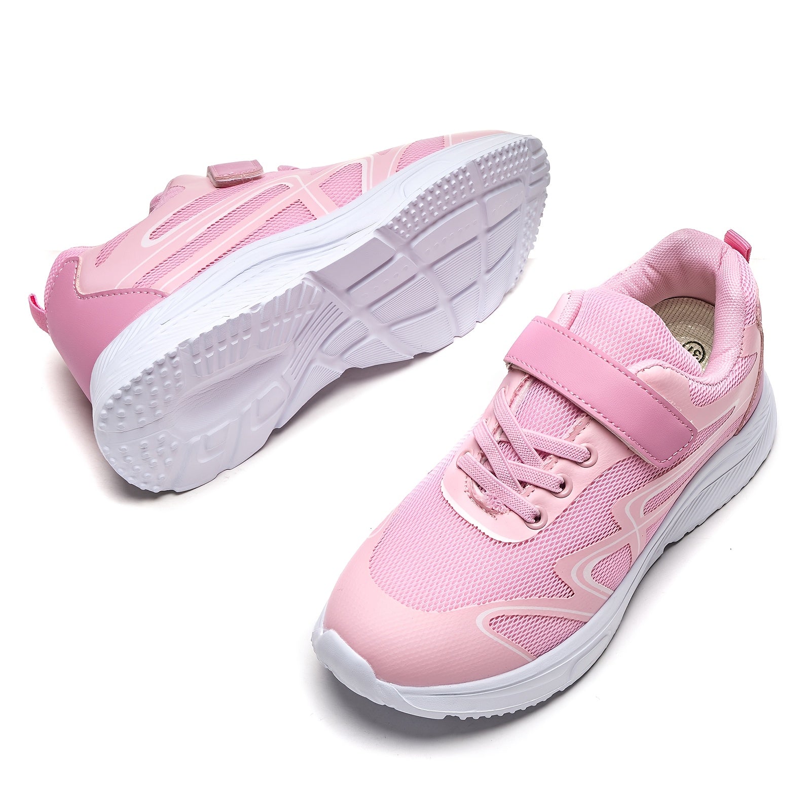 Детские сетчатые кроссовки с нескользящей резиновой подошвой для пробежек на улице и повседневной носки