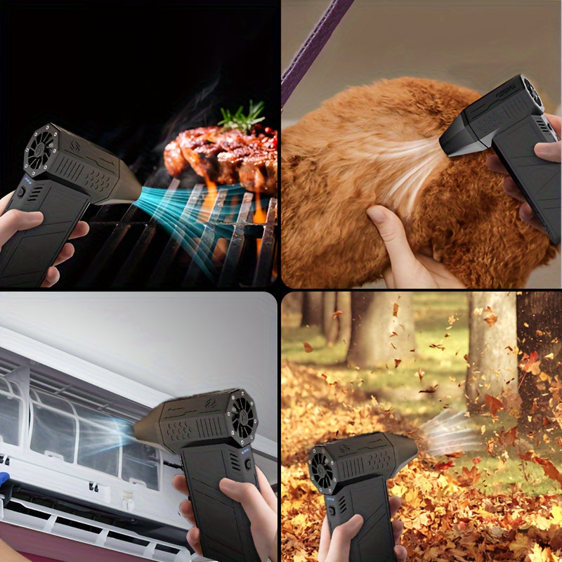 Qora portativ yuqori samarali havo purkagich tashqi sayohat, qor, suv, hayvonlar va jun uchun