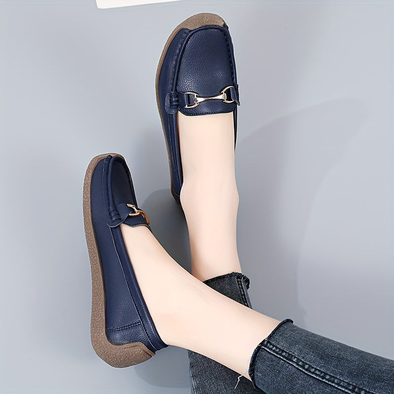 Zapatos de maternidad de otoño para mujer, planos, slip-on, de color sólido, tallas grandes 36-44