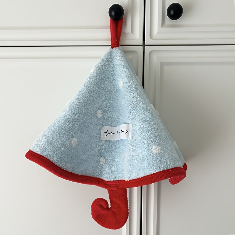 Kichik soyabonlar uchun devorga o'rnatiladigan marvarid velur qo'l sochiq