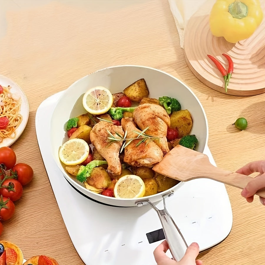 Мини-сковорода из чугуна с крышкой для индивидуальной готовки, антипригарная, прочная