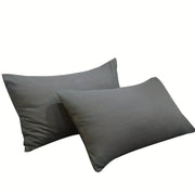 Gray Polyester Pillowcase 48x74cm Hypoallergenic Breathable Stain-Resistant