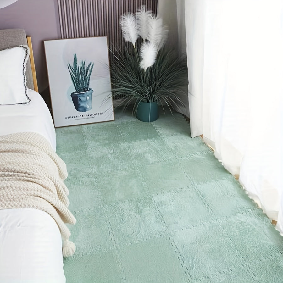 20-Piece Thickened Indoor Carpet Set for Bedroom and Living Room Non-Slip Washable 29.97x29.97cm