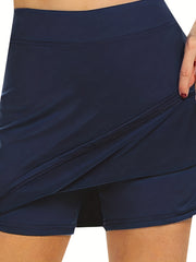 Women's High-Waisted A-Line Shorts Red Stretchy Casual Spring Summer