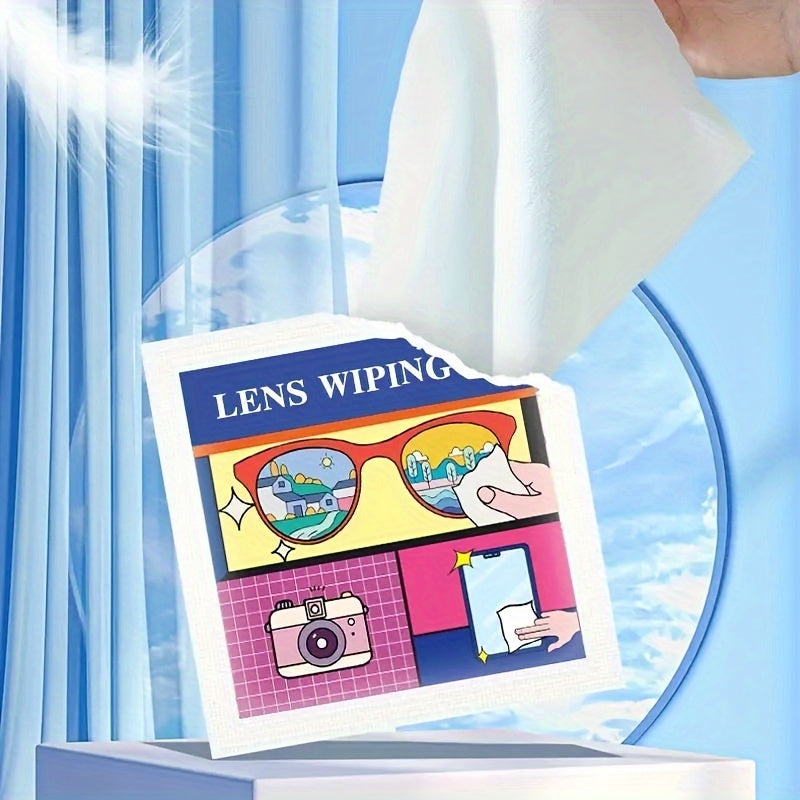 100 Quick-Dry Lens Cleaning Wipes Acetate Anti-Fog Streak-Free Lint-Free 100 Pack