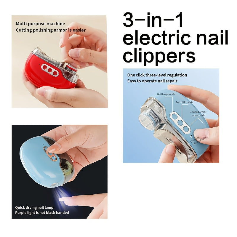 USB перезаряжаемые ножницы для ногтей с LED подсветкой - портативный маникюрный инструмент.