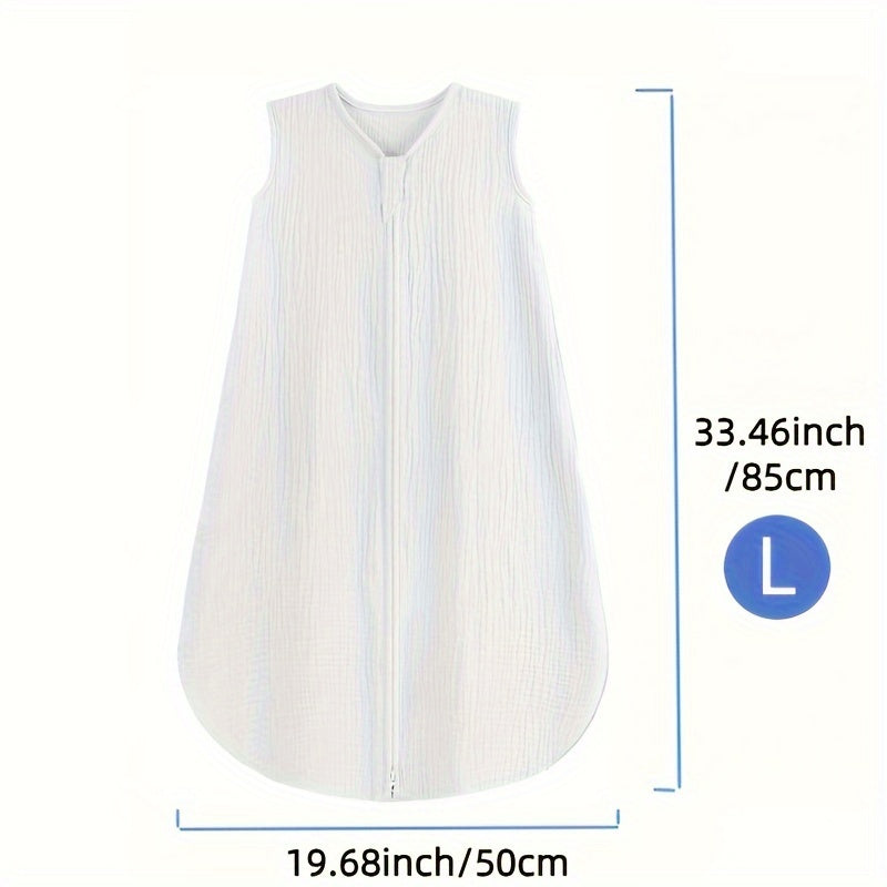 Baby Sleeping Bag for Infants 0-18 Months Cotton Muslin with 2-Way Zipper