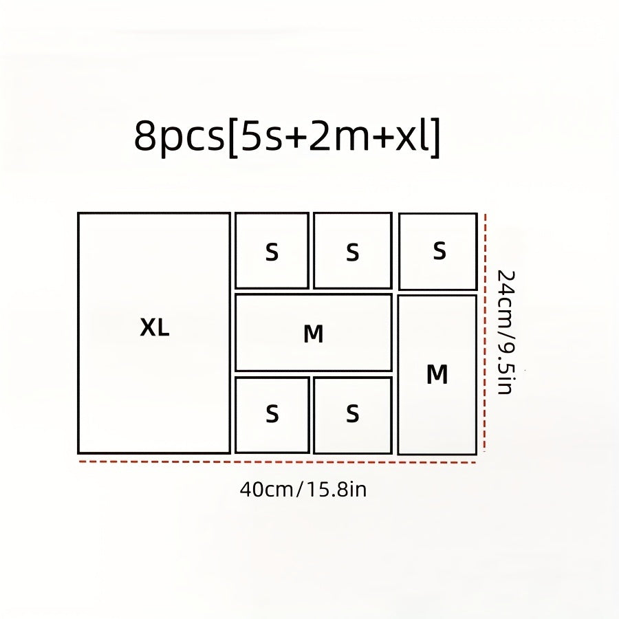 Akril makiyaj tashkilotchisi to'plami, to'lqinli shkaf saqlash va stol usti tasmali quti bilan