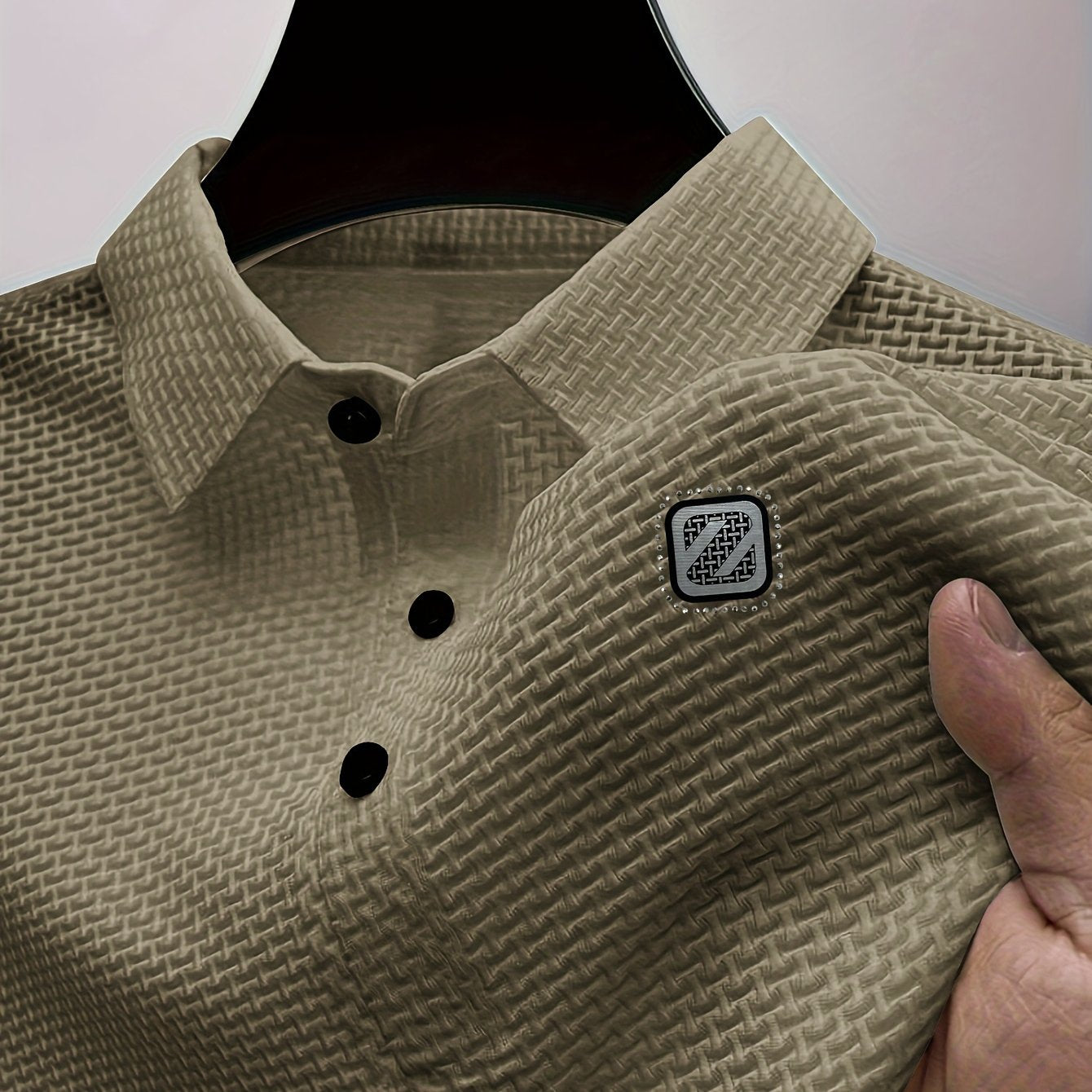 Men's Golf Shirt Medium Stretch Short Sleeve Lapel Casual Summer