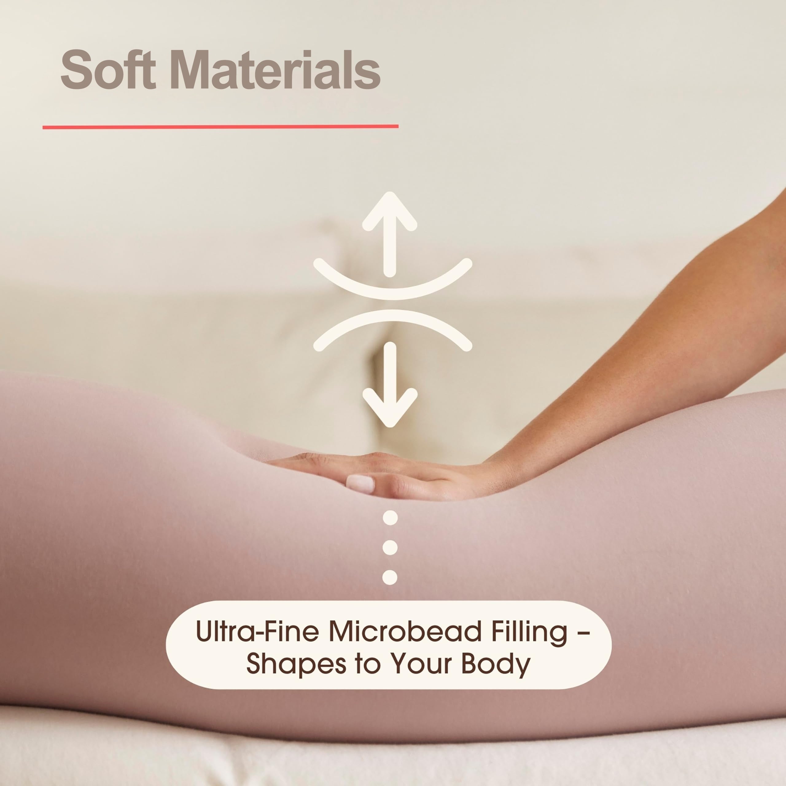 Ultra-Soft Full Body Cushion for Side Sleepers and Maternity Support Lightweight Adjustable Pillow