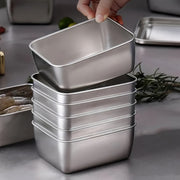 Stainless Steel Storage Container Set of 6 with Lids for Food Organization