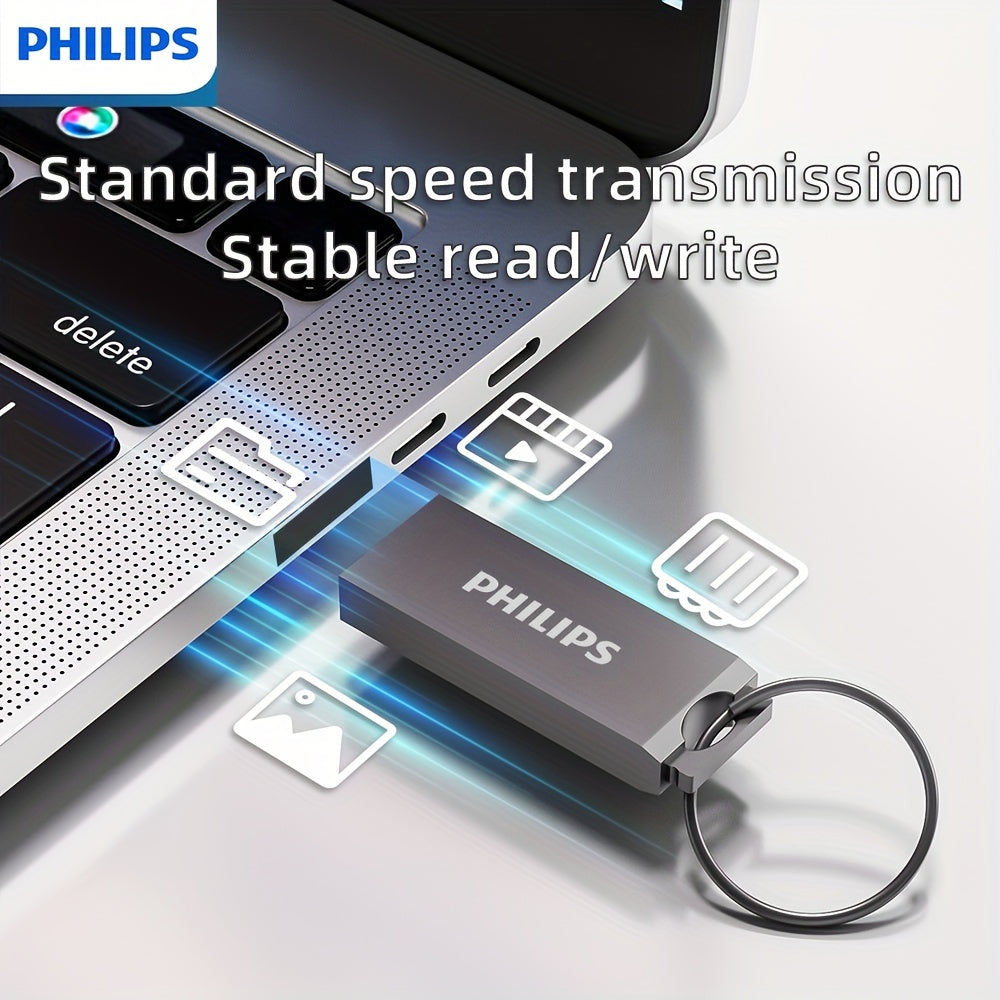 High-Speed Metal USB 2.0 Flash Drive 8GB 16GB 32GB 64GB Retractable Shockproof Antimagnetic Keyring