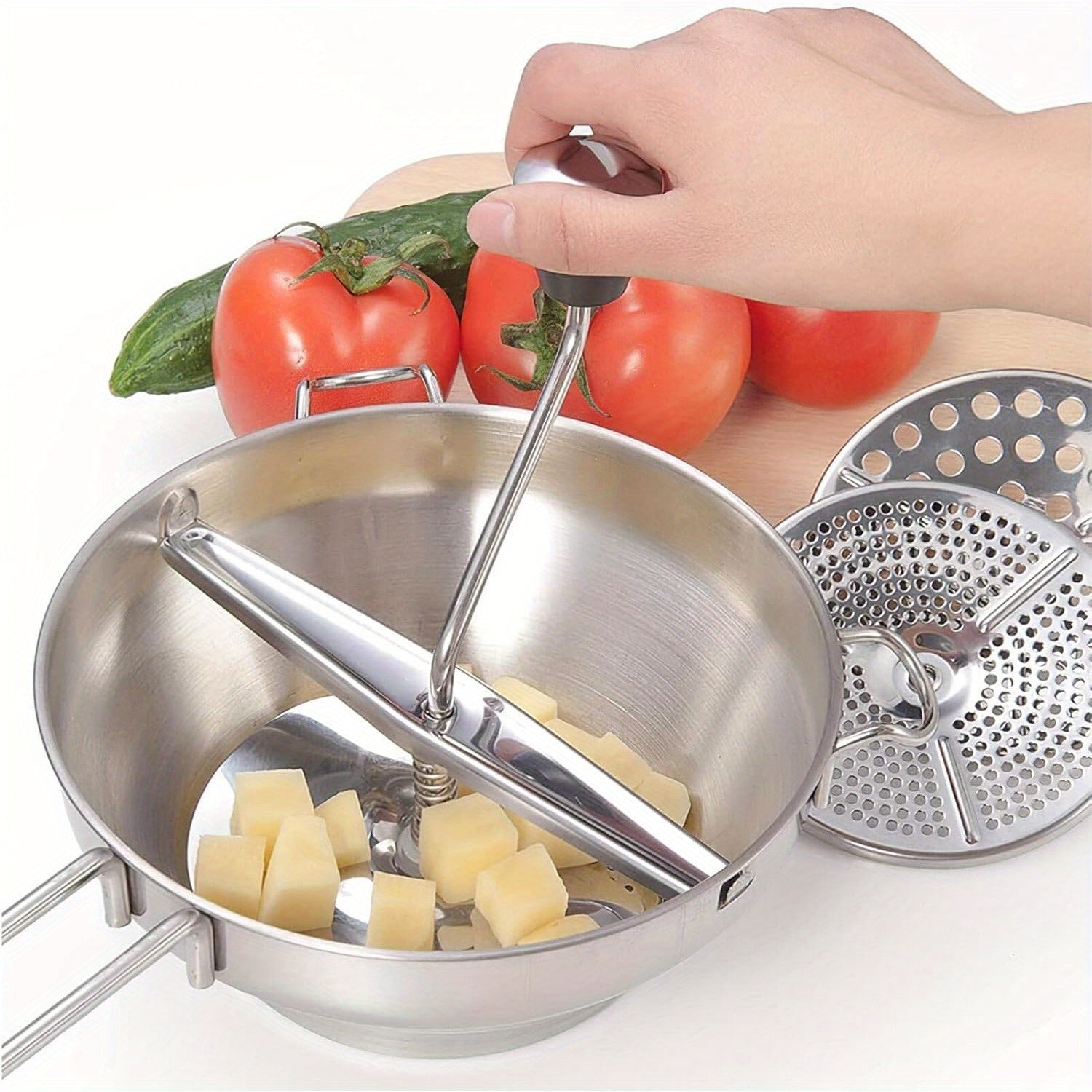 Uy va restoran uchun 3 ta plitali zanglamaydigan po'latdan yasalgan oziq-ovqat maydalagich