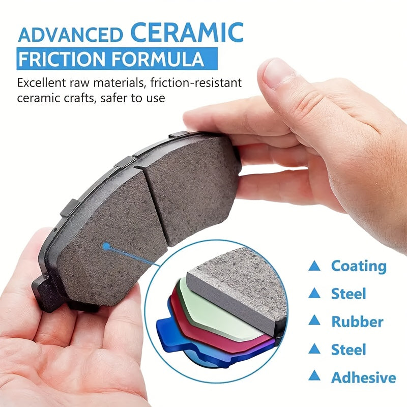 4 шт. керамических полуметаллических тормозных колодок задние комплект для подавления шума