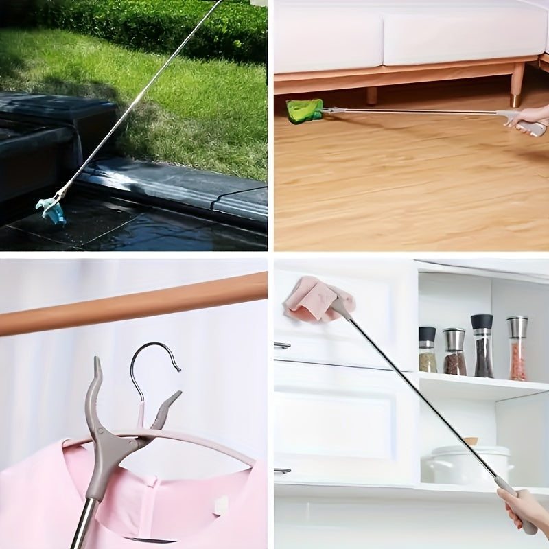 Extendable Kitchen Tongs 59.99cm Metal Plastic Durable Cleaning Home