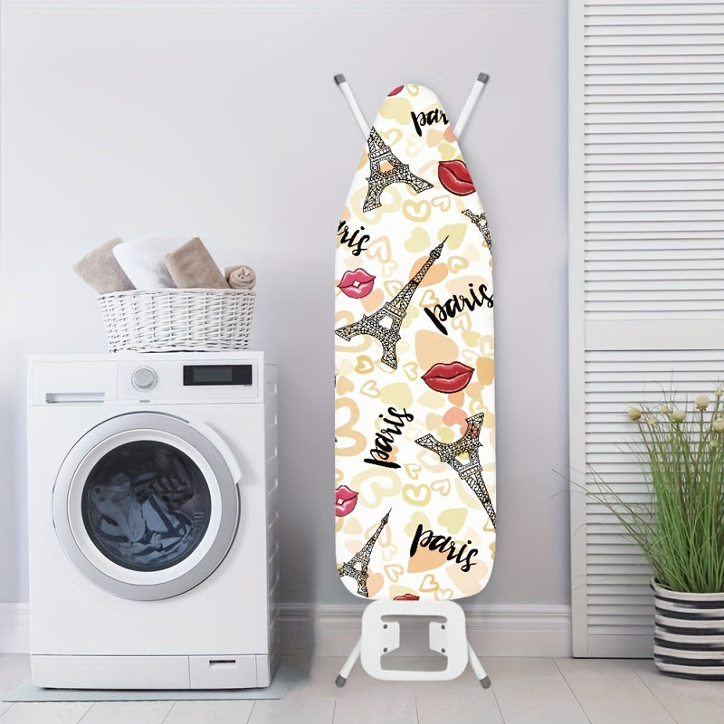 Elegant Eiffel Tower Print Ironing Board Cover 38x137 cm Stain-Resistant Padding