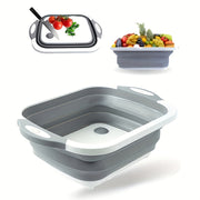 Camping Cutting Board Set with Washbasin for RV and Camper Kitchens