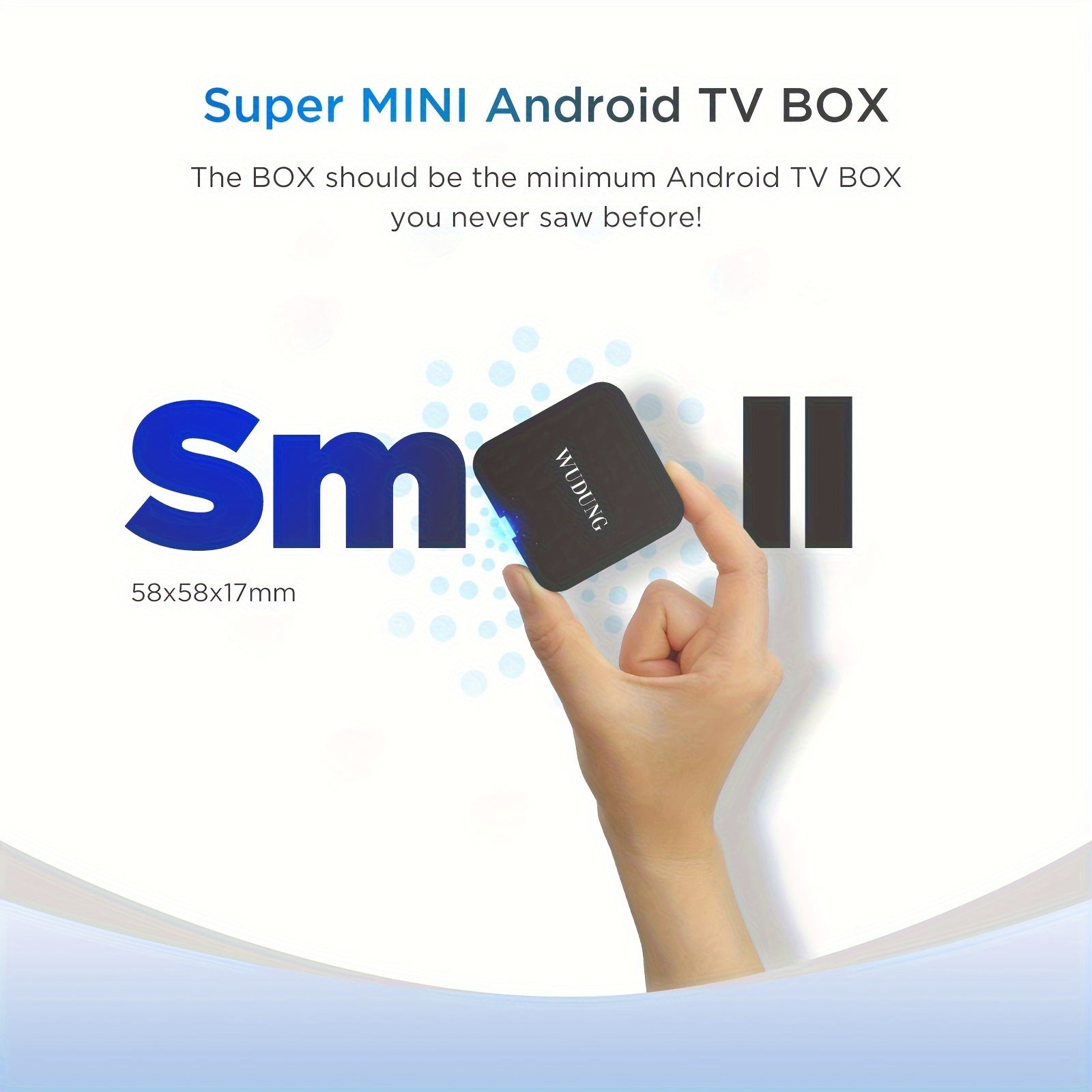 Caja de TV mini inteligente con Android 10.0 soporte 4K montable en pared procesador quad-core