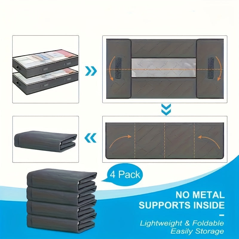 Foldable Storage Bags for Quilts Bedding Dustproof Handles Pack of 1 3 or 5