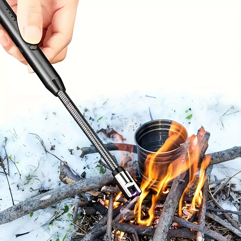 Universal metall USB qayta to'ldiriladigan shamollarga qarshi arc yong'og'i, shamlar va BBQ uchun