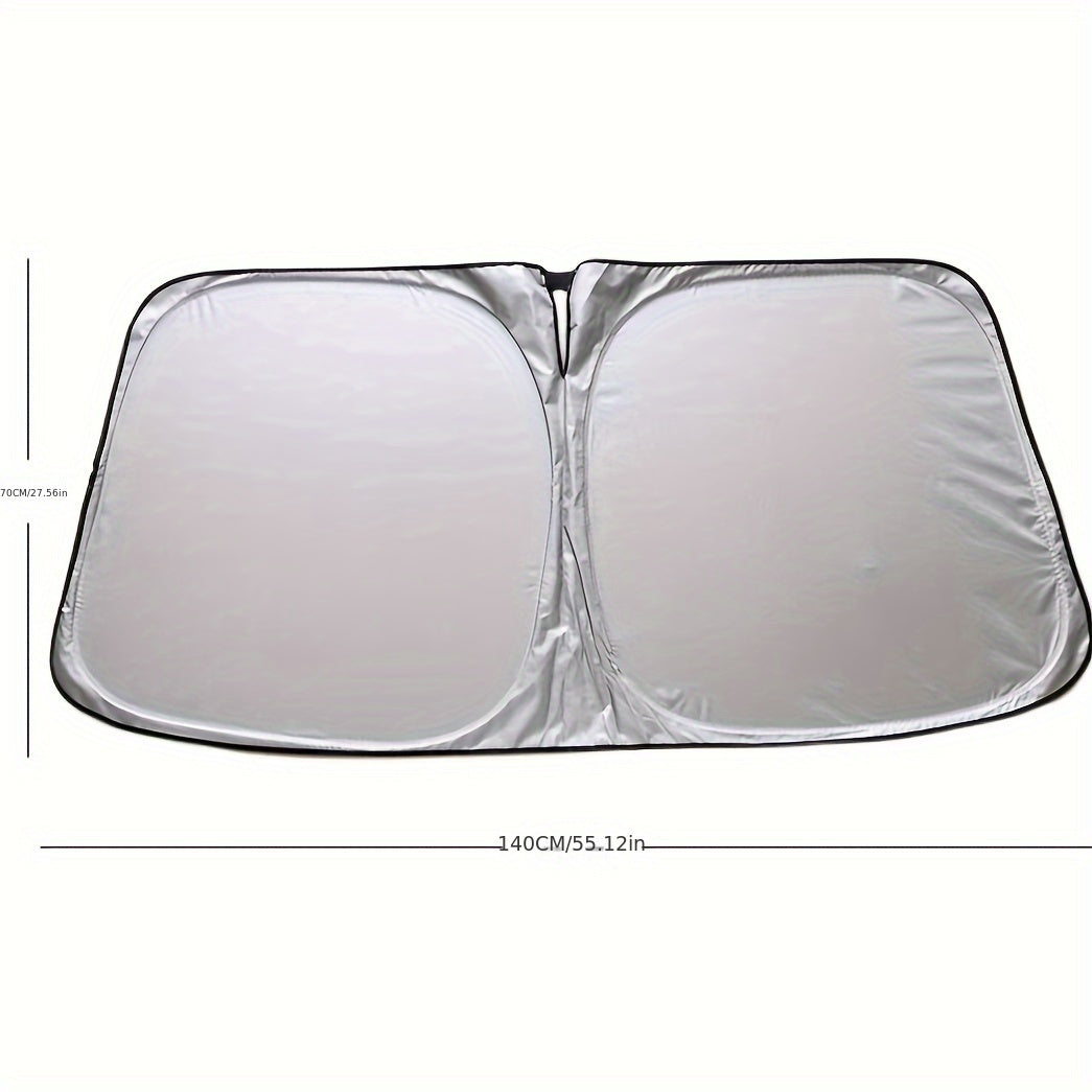 Sombrilla para coche de titanio universal plata protección UV aislamiento térmico
