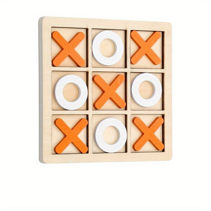 Wooden Tic Tac Toe Board Game for Kids and Adults, Family Party and Outdoor Play