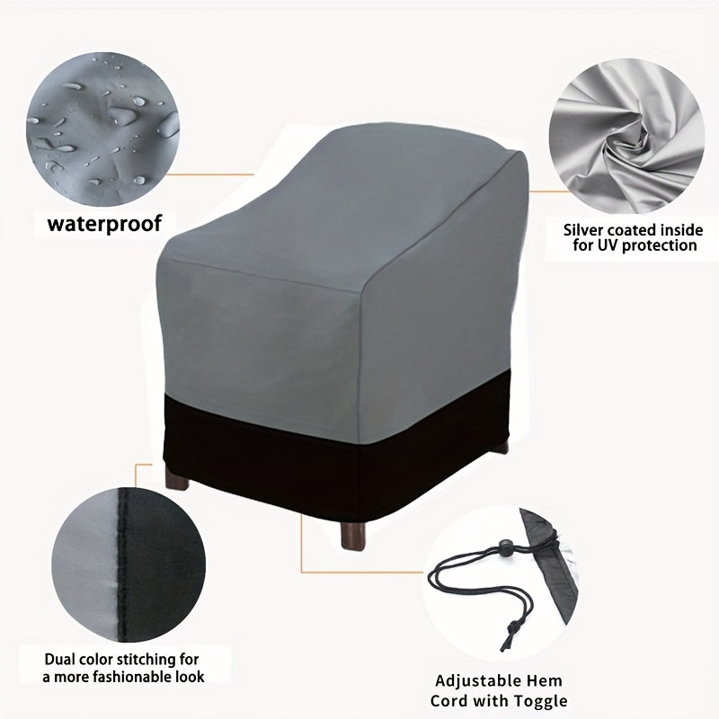 Funda de sofá exterior de poliéster de alta resistencia con cierre de cordón para patio y jardín durante todas las estaciones