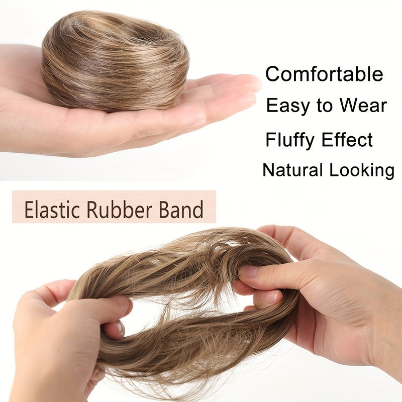 Women's Synthetic Straight Hair Bun Hairpiece Natural Look All Ages