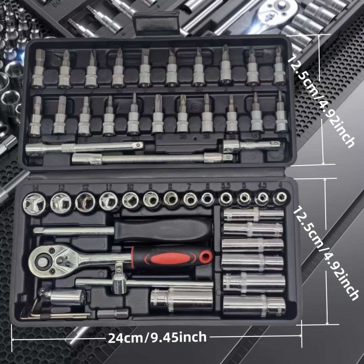 Multi-Function Tool Set Chrome Vanadium Steel for Vehicle and Bicycle Repairs