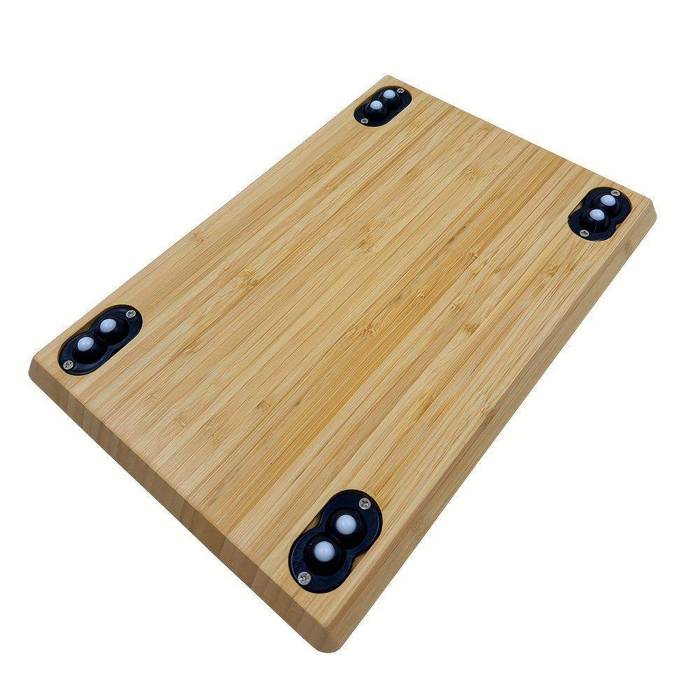 Heavy Kitchen Appliance Moving Tray Bamboo Sliding Counter Slider for Easy Access