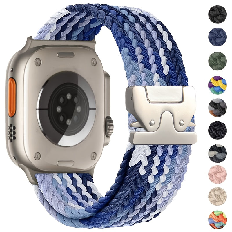 Adjustable Nylon Parachute Style Watch Band for Apple Watch Series 1-10 and Ultra