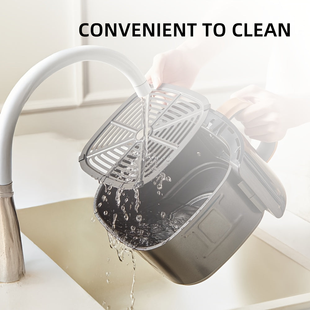 Yevropa standarti 220V havo fritüri, 1200W quvvat bilan, kartosh chiplari va boshqalar uchun ideal, ko‘p funksiyali, to‘liq avtomatik, 6ml/oz sig‘imi, konvertatsiya plitasiga ehtiyoj yo‘q.