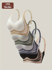 Plus o'lchamli shuningdek, rangli blokli ichki kiyimlar to'plami ayollar uchun