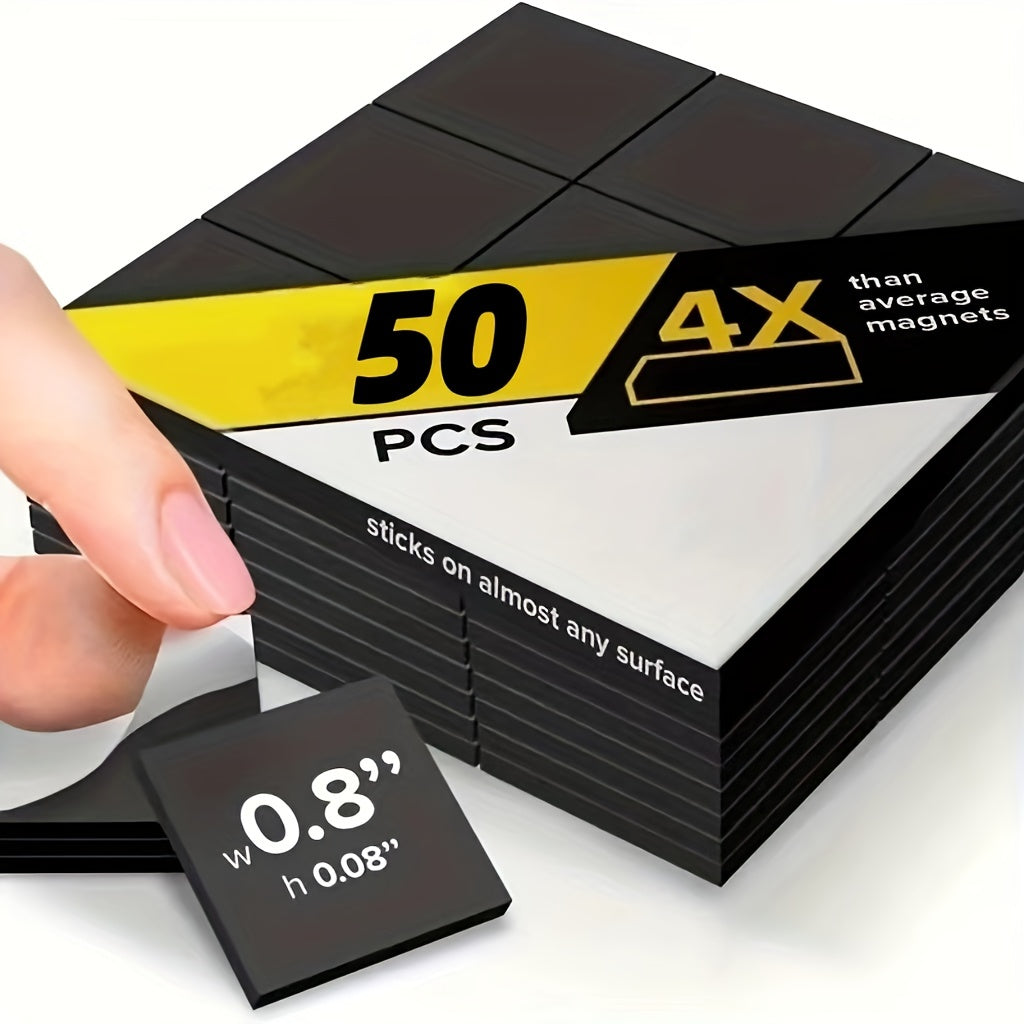 Puntos magnéticos de 2.03 cm de adhesión fuerte, flexibles para fotos, manualidades, uso en oficina, redondos y cuadrados, paquete