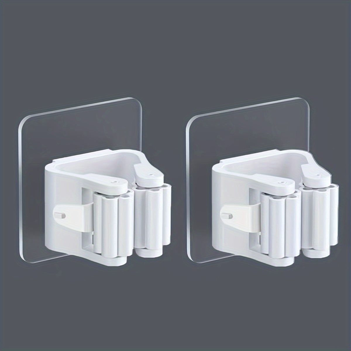 Двухсекционный настенный держатель для швабры и метлы без сверления, полка для хранения для кухни и ванной