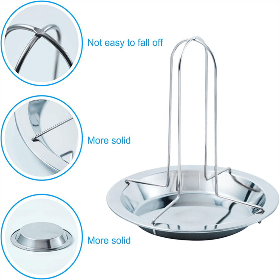 Stainless Steel Roasting Rack with Detachable Tray for Grilling and Baking 17.5cm