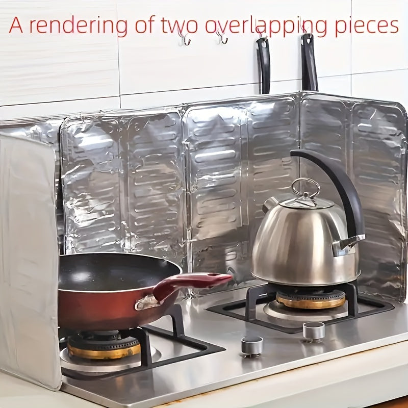 Aluminum Stove Splatter Guard Portable Heat-Resistant Foldable Oil Barrier for All Stove Models