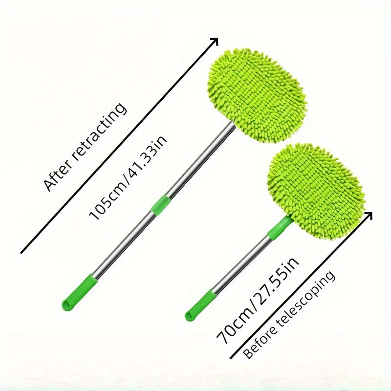 Car Cleaning Brush Set with Long Handle Microfiber Sponge Auto Care