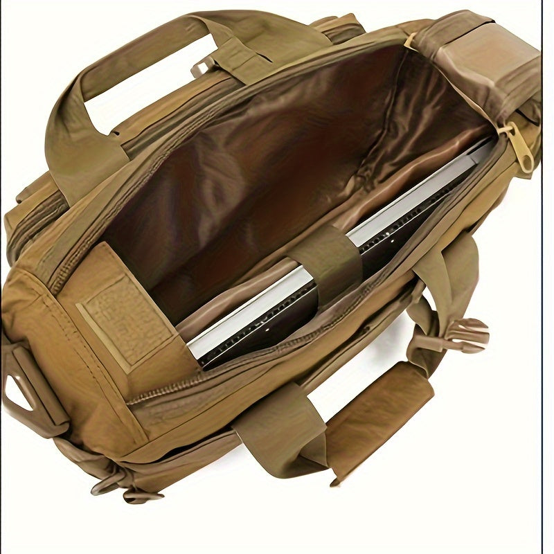 Camo Water-Resistant Backpack with Laptop Compartment and Adjustable Strap