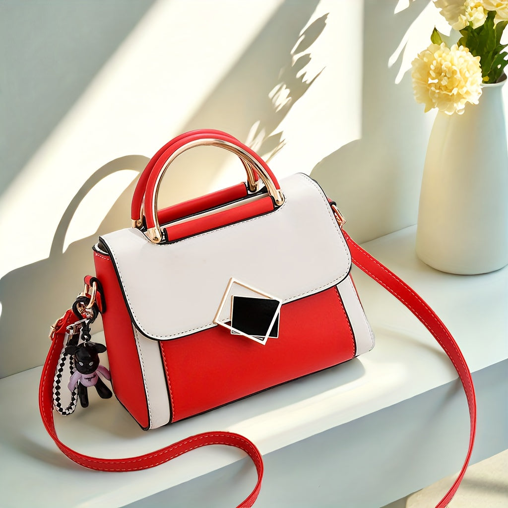 Women's Crossbody Handbag PU Solid Color Casual Stylish for Daily Use in 2024