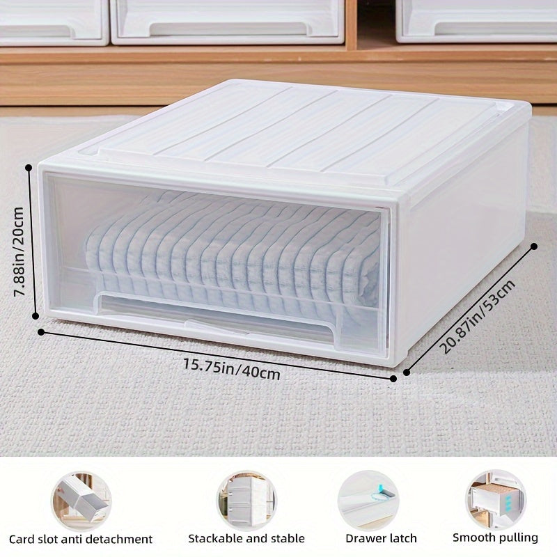 Stackable Plastic Storage Box for Clothes Toys Snacks Books and Sundries