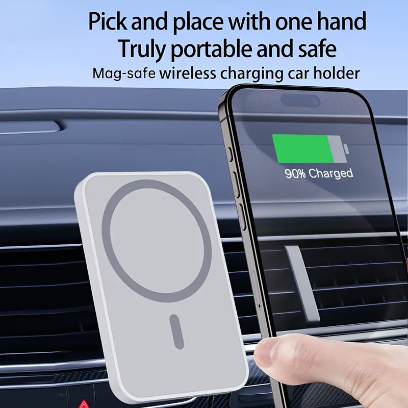 Magnitli simsiz avtomobil uchun quvvatlagich tutqich 15W tez quvvatlantirish sozlanadigan USB Type-C