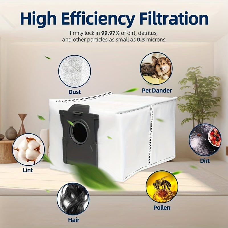 12-ta to'plam robot tozalovchi changyutgichlar uchun changyutgich sumkasi 3.2L 4-qavatli yopish