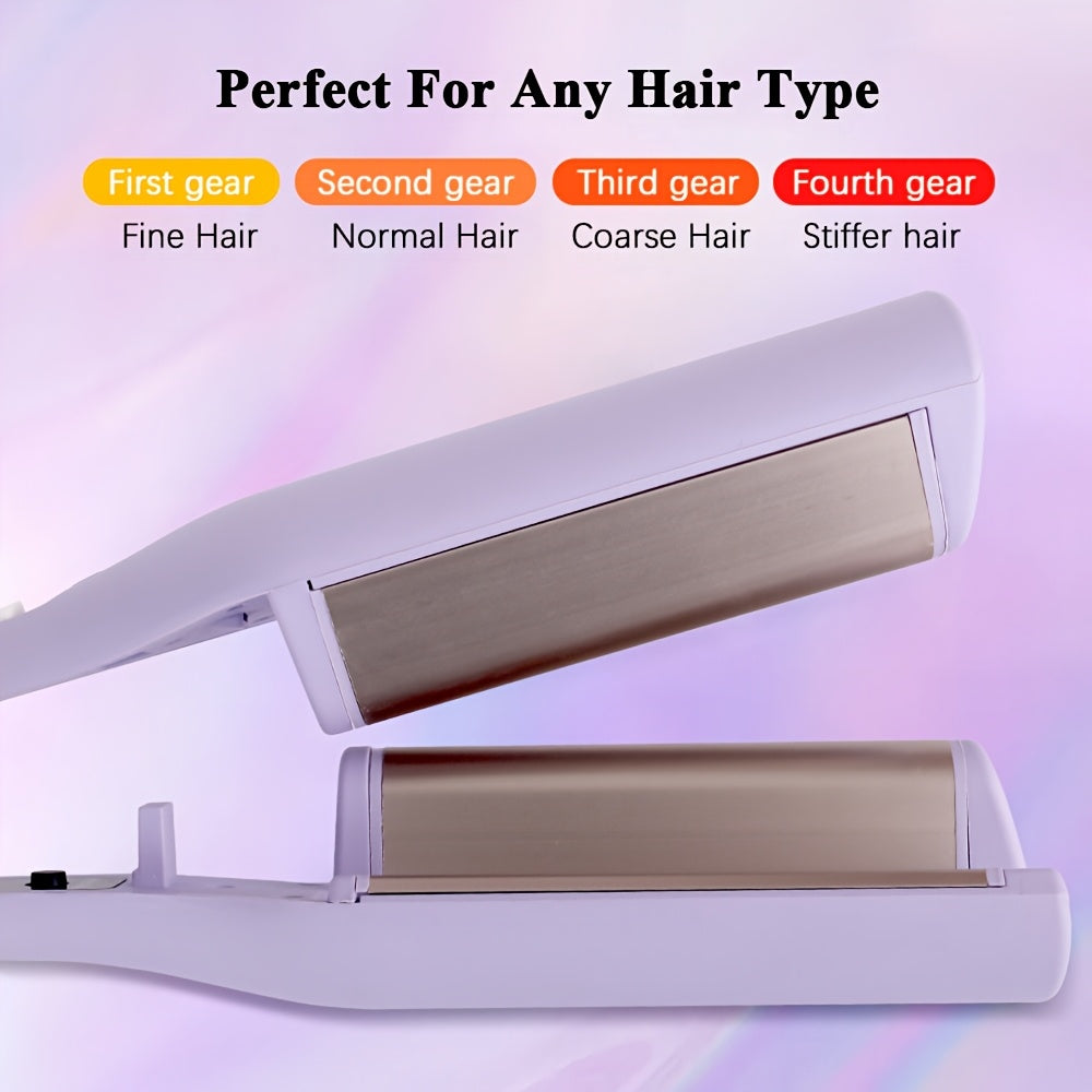 Curling Iron with 2 Barrel Ionic Waver Quick Heating Wand for Wide Deep Waves